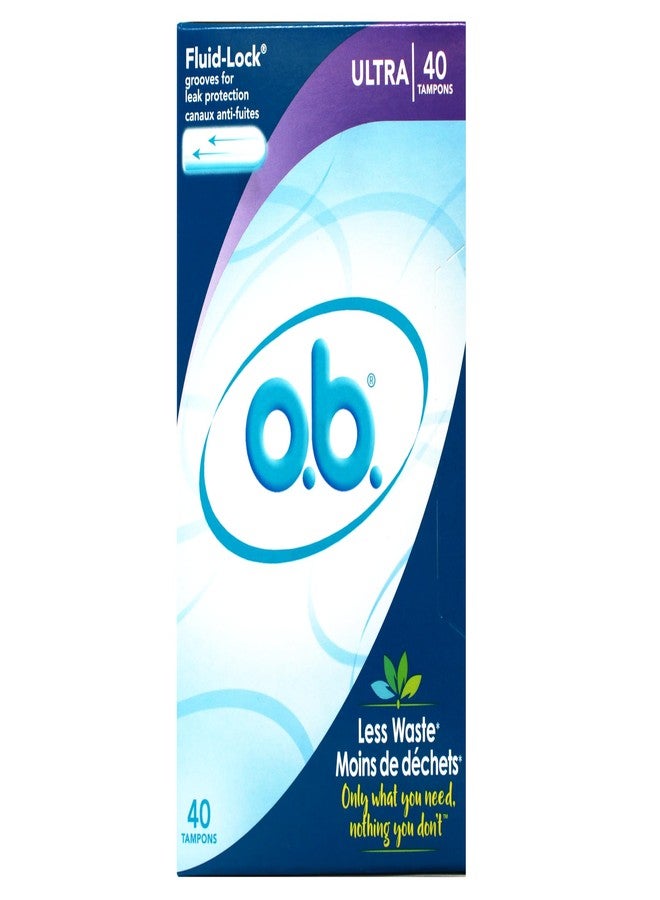 o.b. Tampons No Applicator, Unscented - 40ct, Applicator-Free Tampons Ultra, Feminine Care, ob Tampon Ultra, Period Products - Image 5
