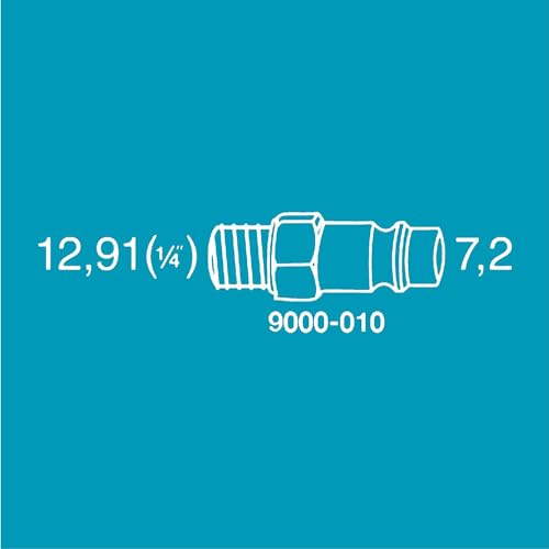 HAZET spiral hose 9040-7 I highly flexible polyurethane hose with 7.203.41 ft length, 12.3.58 in air connection thread and 10 bar working pressure - Image 3