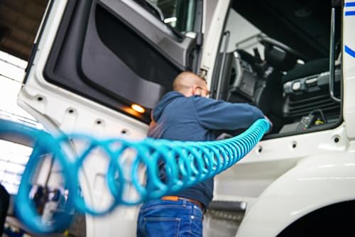 HAZET spiral hose 9040-7 I highly flexible polyurethane hose with 7.203.41 ft length, 12.3.58 in air connection thread and 10 bar working pressure - Image 2