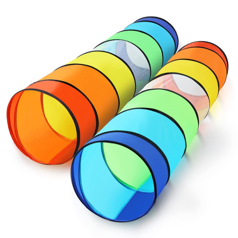 Moncoland Kids Play Tunnel for Toddlers Colorful Pop Up Crawl Through Tunnel Play Tent for Baby or Dog Cat Pet with Breathable Mesh Collapsible Gift for Boy Girl Game Indoor Outdoor Toy - Image 2