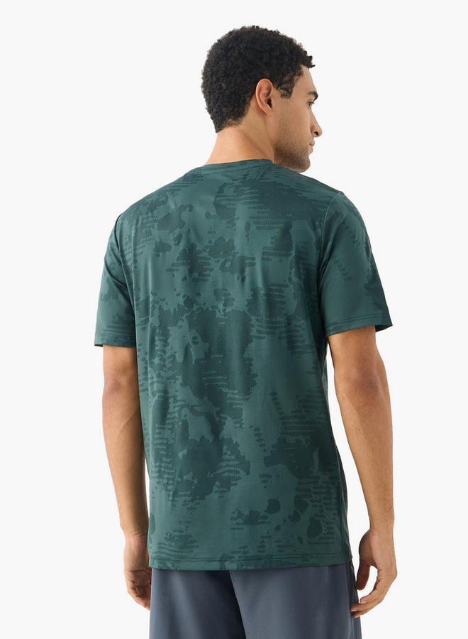 كابا تي شيرت كابا بطبعة شعار ورقبة دائرية وأكمام قصيرة - Image 3