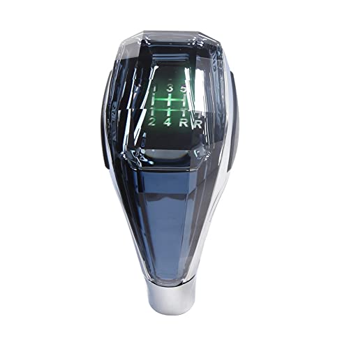 Luejnbogty Car Universal LED Crystal Handles Manual Transmission Gear Shift Knob Lever Stick Head for Black Silver 500292155