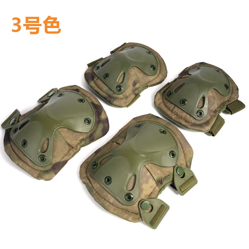 Generic Tactical Knee Elbow Pads 4PC Set Ruins Green