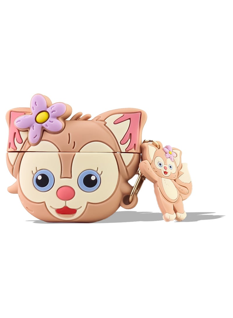 Case Soft Silicone Shockproof Cover for Apple Airpods 4 New 3D Cute Cartoon Creative Fun Case Skin with Keychain Design 