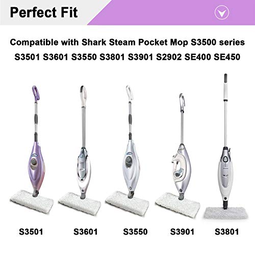 Extolife 6 Pack Steam Mop Pads Replacement for Shark Steam Pocket Mops S3501 S3601 S3972BRN S3550 S3801 S3901 S3601D S3801CO S3901D S3455K S2902 SE450 SE460 - Image 3