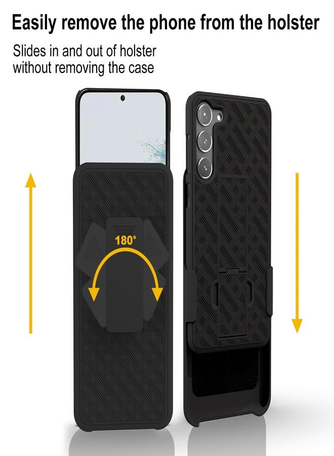 Ailiber for Samsung Galaxy S24 5G Case with Belt Clip, Galaxy S24 Holster Case with Screen Protector, Kickstand Holder, Slim Shockproof Shell Full Body Cell Phone Case Cover for Samsung S24 5G-Black - Image 5