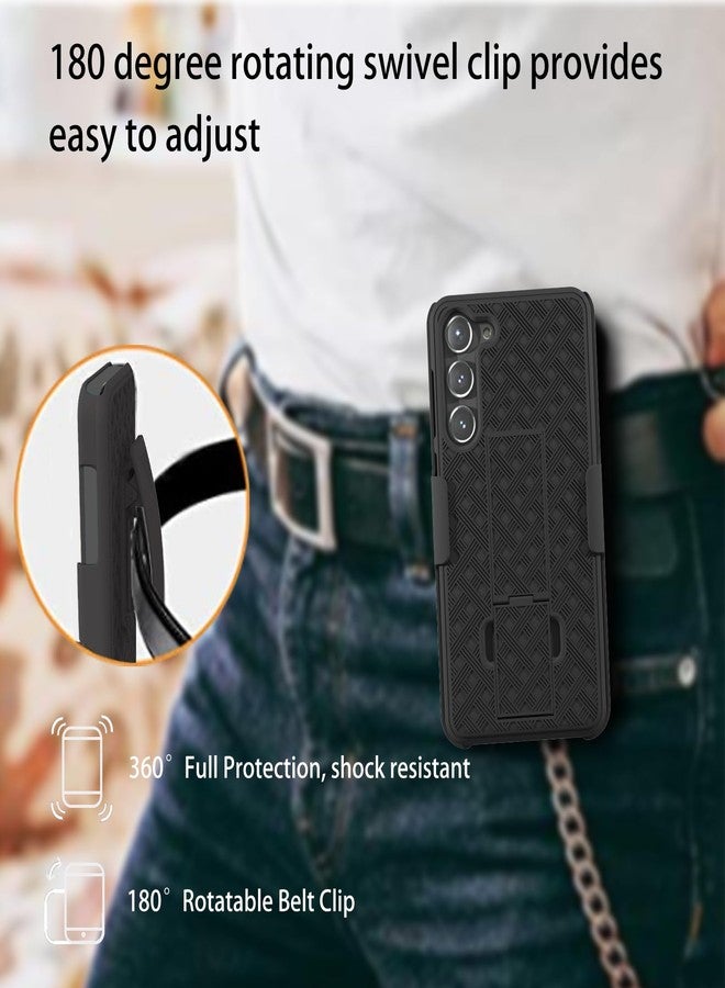 Ailiber for Samsung Galaxy S24 5G Case with Belt Clip, Galaxy S24 Holster Case with Screen Protector, Kickstand Holder, Slim Shockproof Shell Full Body Cell Phone Case Cover for Samsung S24 5G-Black - Image 3