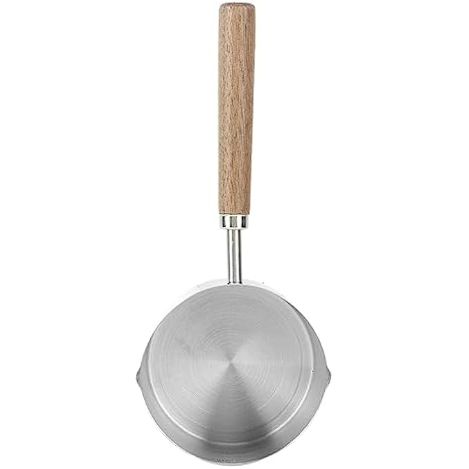 Denash Milk Butter Warmer Pot 304 Stainless Steel Mini Saucepan High Temperature Resistant Comfortable Grip Easy Cleaning 200Ml For Outdoor - Image 3