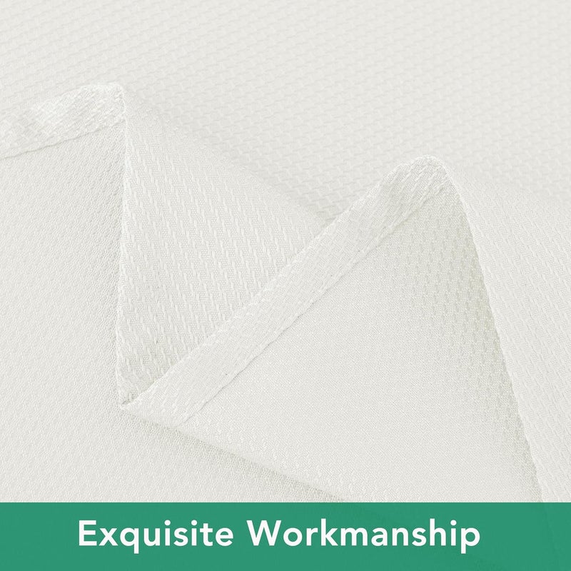 Biscaynebay Textured Fabric Tablecloths 60x108 Inches Rectangular, Ivory Water Resistant Tablecloths for Dining, Kitchen, Wedding and Parties, Machine Washable - Image 4