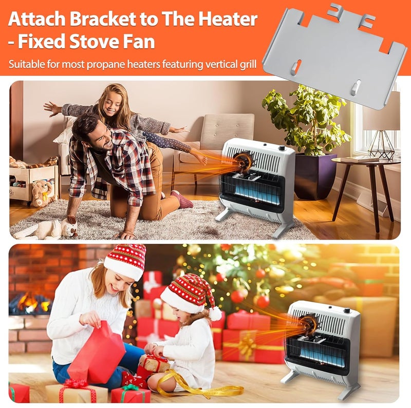 TITECK Wood Stove Fan Mounted Holder: Multi-Purpose Bracket Fan Adapter Plates, Vertical Fence Propane Heater Attachment Accessories for Fixing Heat Powered Fireplace Fan - Image 4