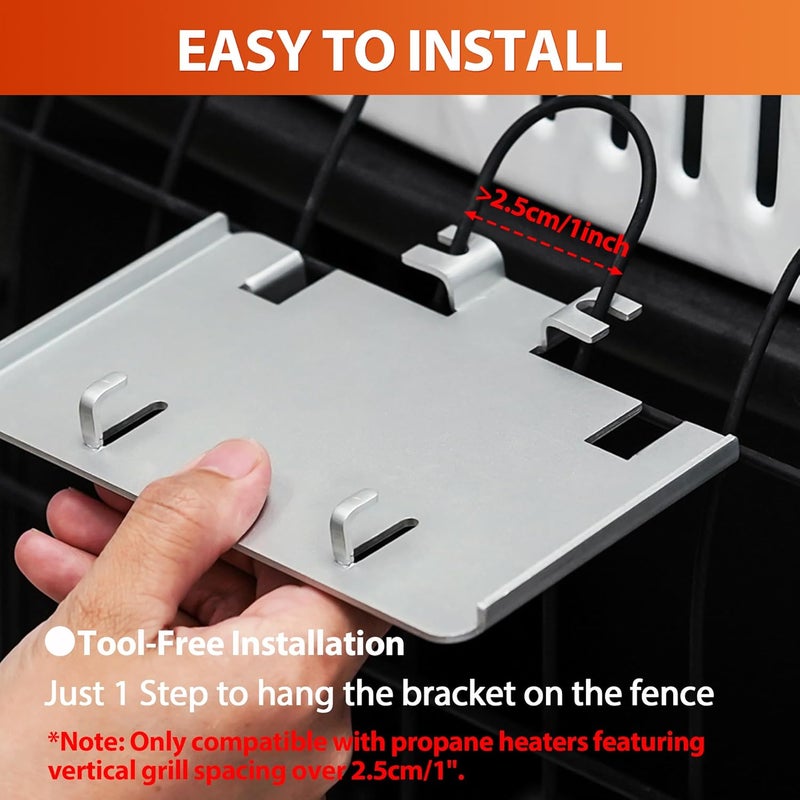 TITECK Wood Stove Fan Mounted Holder: Multi-Purpose Bracket Fan Adapter Plates, Vertical Fence Propane Heater Attachment Accessories for Fixing Heat Powered Fireplace Fan - Image 5