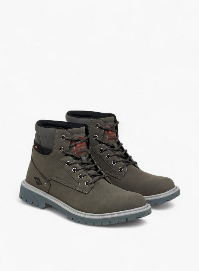 لي كوبر أحذية الكاحل رجالي برباط وتفاصيل جلدية - Image 3