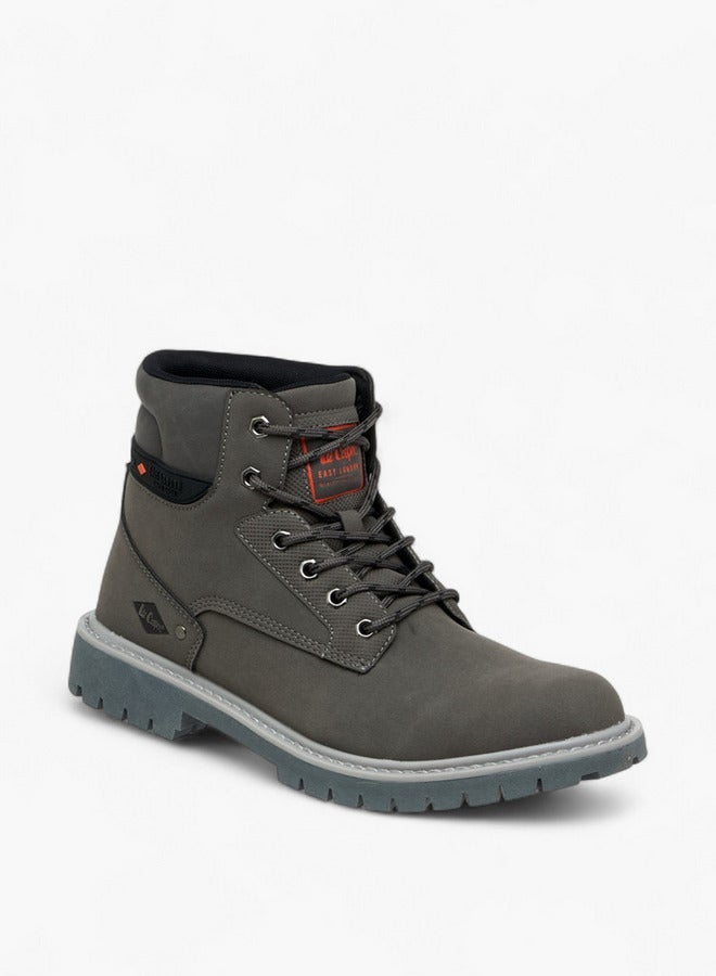 لي كوبر أحذية الكاحل رجالي برباط وتفاصيل جلدية - Image 2