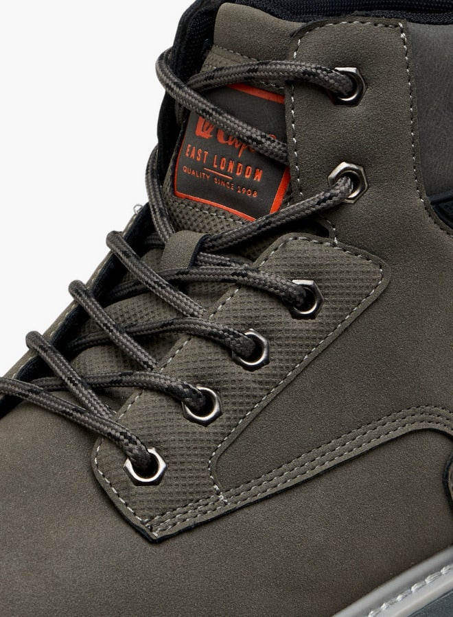 لي كوبر أحذية الكاحل رجالي برباط وتفاصيل جلدية - Image 4