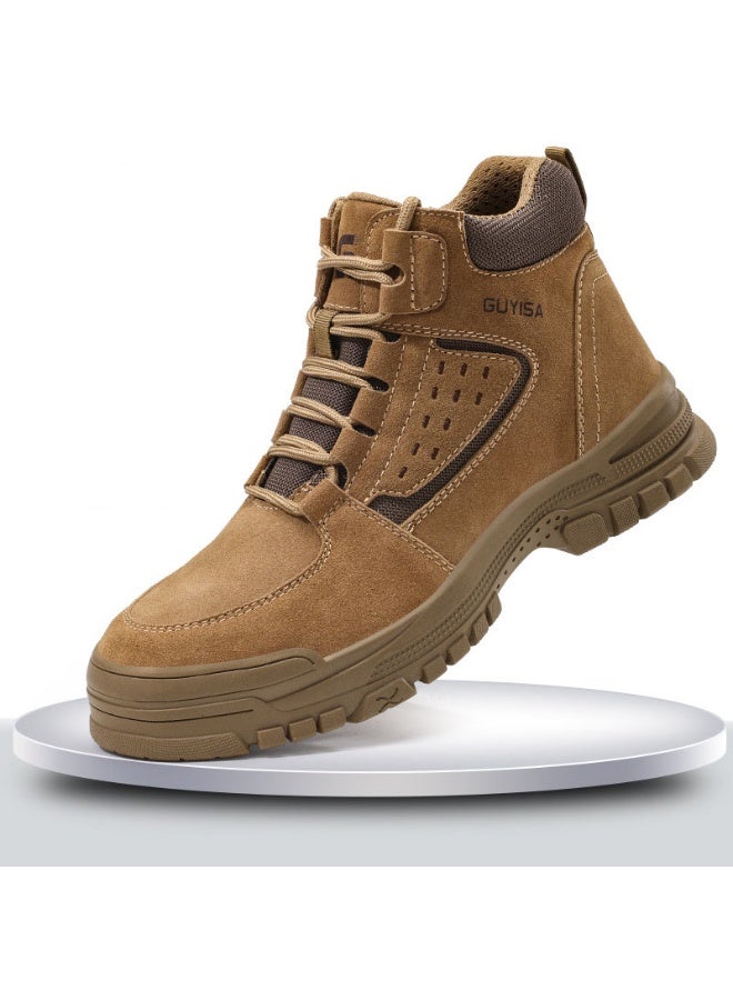 NIBEMINENT Men Anti Scalding Safety Boots Anti Smash Working Shoes With Steel Toe Anti Puncture Industrial Safety Shoes - Image 1