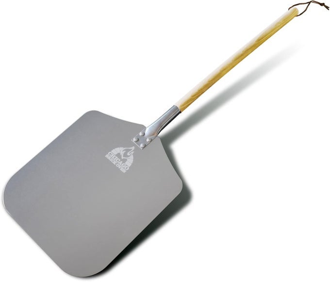 PIZZA PEEL 12 X 14 PIZZA PADDLE 355 LONG ALUMINUM METAL PIZZA PEEL WITH DETACHABLE 21 LONG WOODEN HANDLE PIZZA TURNING STEEL SPATULA PIZZA SHOVEL