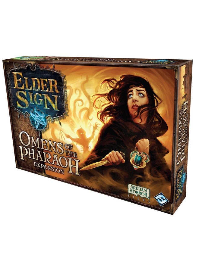 Fantasy Flight Games Elder Sign Omens of the Pharaoh Board Game EXPANSION - Egyptian Adventure! Cooperative Horror Mystery Game, Ages 14+, 1-8 Players, 1-2 Hour Playtime, Made by Fantasy Flight Games - Image 1
