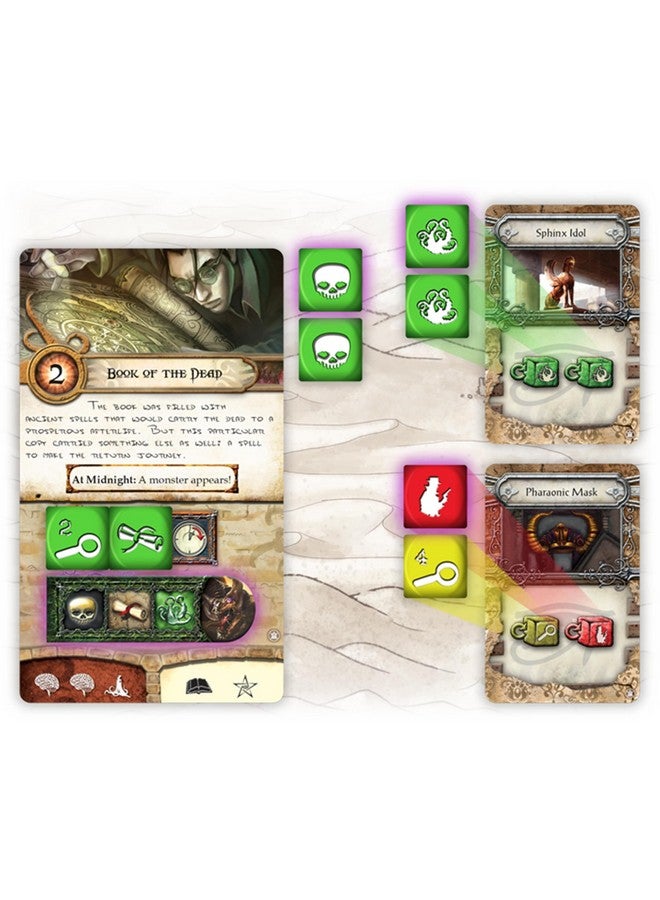 Fantasy Flight Games Elder Sign Omens of the Pharaoh Board Game EXPANSION - Egyptian Adventure! Cooperative Horror Mystery Game, Ages 14+, 1-8 Players, 1-2 Hour Playtime, Made by Fantasy Flight Games - Image 3