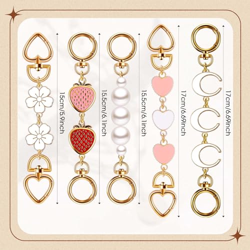 Remuuly 5 Pcs Bag Extender Chain Purse Strap Extender Gold Metal Bag Replacement Chain for Handbag Crossbag ShoulderBag Making Supplies Purse Chains Accessories(Classic) - Image 2