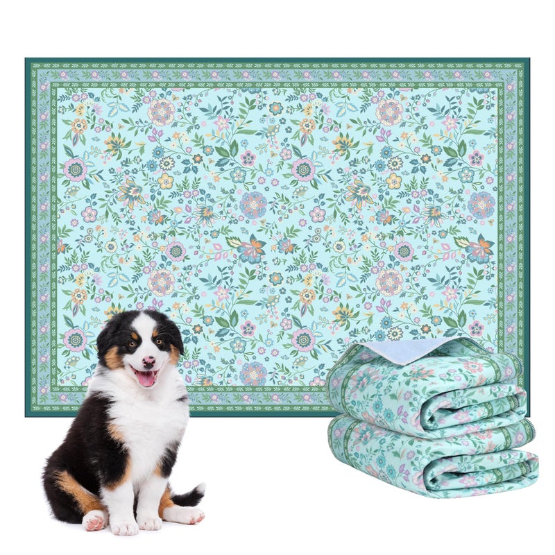 Bao dan Baodan Washable Reusable Pee Pads for Dogs, 2 Pack Large 36"x48" Super Absorbent & Leak-Proof Non-Slip Pet Rugs, Stylish Washable Whelping Pads, Dog Crate Pad - Image 1