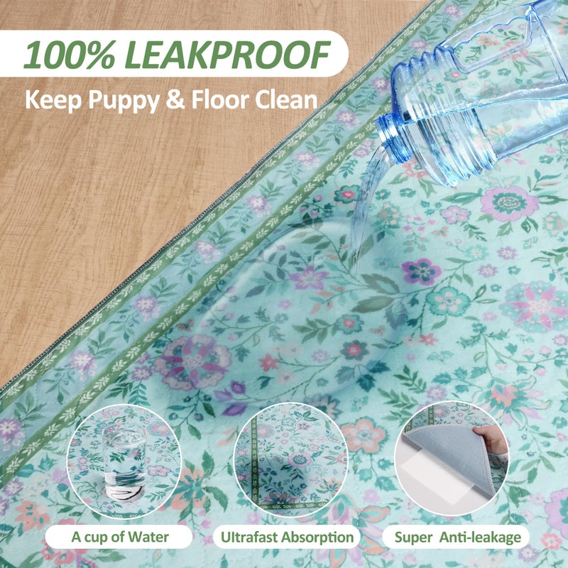 Bao dan Baodan Washable Reusable Pee Pads for Dogs, 2 Pack Large 36"x48" Super Absorbent & Leak-Proof Non-Slip Pet Rugs, Stylish Washable Whelping Pads, Dog Crate Pad - Image 2