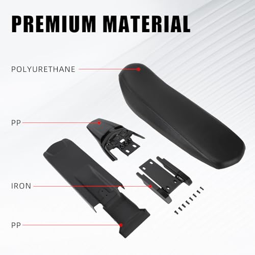 BAOUFF Extended Seat with Fender Kit for Surron Light Bee,21'' Cushion + Inner Fender + Rear Fender with Metal Brackets for Dirt Bike Surron Light Bee S and X - Black - Image 2