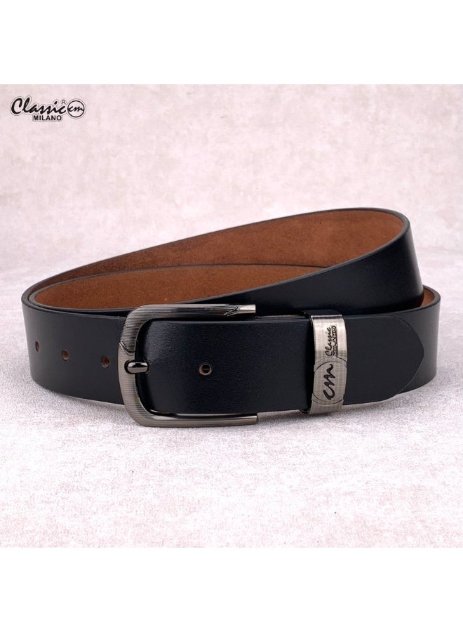 Classic Milano Leather Belt for Men – Genuine Leather Mens Belt, Formal & Casual Dress Belt Men with Gift Box, Adjustable Men's Belts, Office & Daily Wear - Image 1