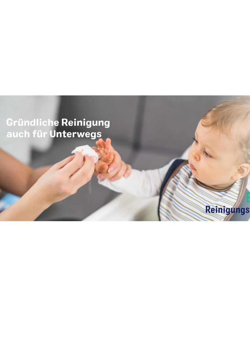 ROSSMANN German Brand Wipes , Extra Sensitive Wet Wipes, 80 Pieces – Gentle and Thorough Cleaning for Sensitive, with Aloe Vera & Allantoin, Fragrance-Free, Dye-Free, pH-Neutral. - Image 3