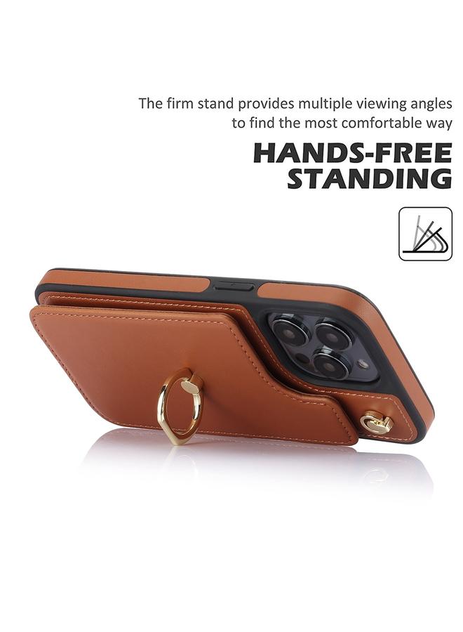 Zaboon Case For iPhone 13 Pro Max YM005 Skin Feel Card Bag Phone Case with Long Lanyard - Image 5