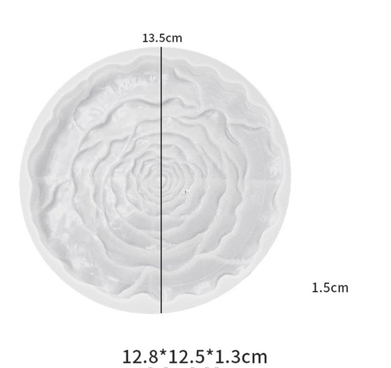 Snoogg SNOOGG Pack of 2 Piece 15 CM Round Shape Resin Mould Flower Tray Silicone Mould for epoxy Resin Casting and Resin Art, Anniversary Unique Gifting DIY Crafts Home Decor Wedding  - Image 4