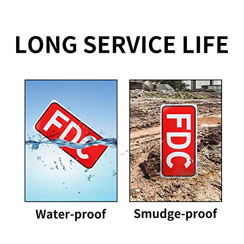 Enjoyist FDC Sign, Fire Department Connection Sign, 12"x 6" - .040 Rust Free Aluminum – Reflective, UV Protected and Weatherproof - Image 4