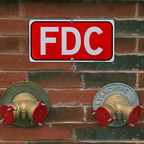 Enjoyist FDC Sign, Fire Department Connection Sign, 12"x 6" - .040 Rust Free Aluminum – Reflective, UV Protected and Weatherproof - Image 5