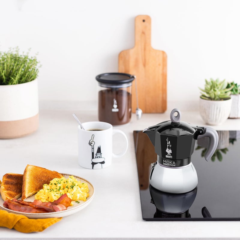 Bialetti - Moka Induction, Moka Pot, Suitable for all Types of Hobs, 2 Cups Espresso (2.8 Oz), 90 milliliters,Black - Image 4