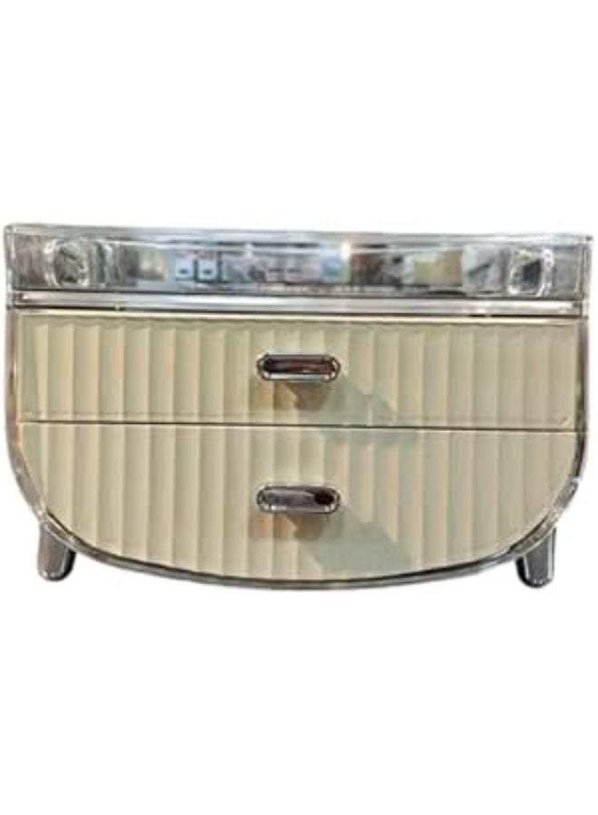 BK Pergola Makeup Organizer with 2 Drawers, Elegant Design and High Quality Acrylic and Plastic Material - Image 4