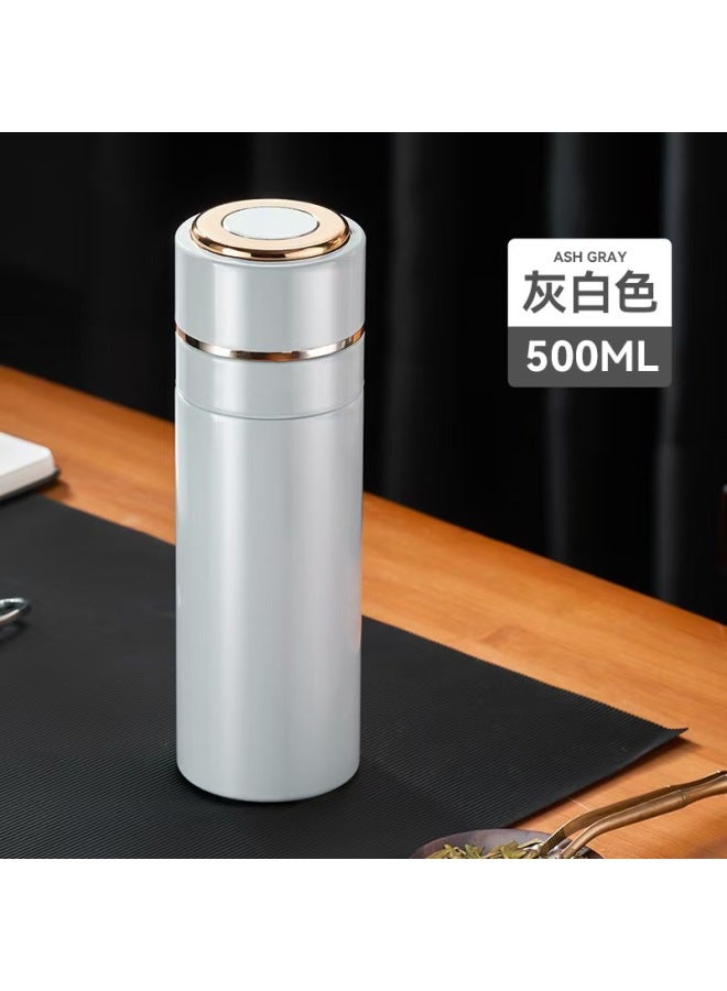 High-grade 316 Stainless Steel One-on Open Lid Thermos Cup Business Intelligence Temperature Display Quick Open Cup Tea Separation Gift Cup