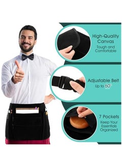Generic Utility Belt Restaurant Waiter Apron Waist Money Pouch Bag Multifunctional Tool Aprons for Garden Craftsmen Carpenter Barber  - Image 4
