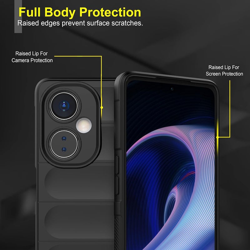 ZAPCASE Back Case Cover for Oneplus Nord Ce 3 Lite 5G | Compatible for Oneplus Nord Ce 3 Lite 5G Back Cover | Liquid Silicon Magic Case with Camera Protection | Black - Image 3
