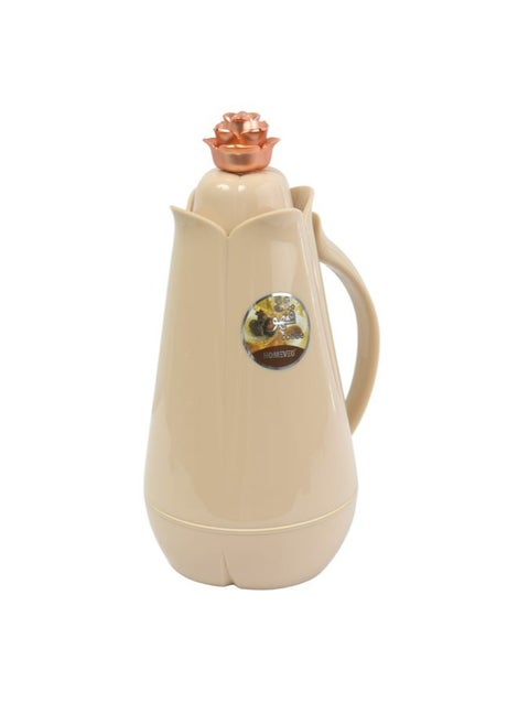 Home View thermos, insulated, heat-preserving for tea and coffee, different distinctive colors, 1 liter - Abu Wardeh beige