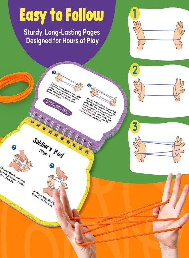 Kasfalci Cradle String Game Kit - Teen Girl Gifts, Birthday Gift for 8 9 10 11 12 Year Old Boys Girls - Road Trip & Travel Toys for Kids Ages 6-12 - Classic Cats Finger String Figures - Image 4