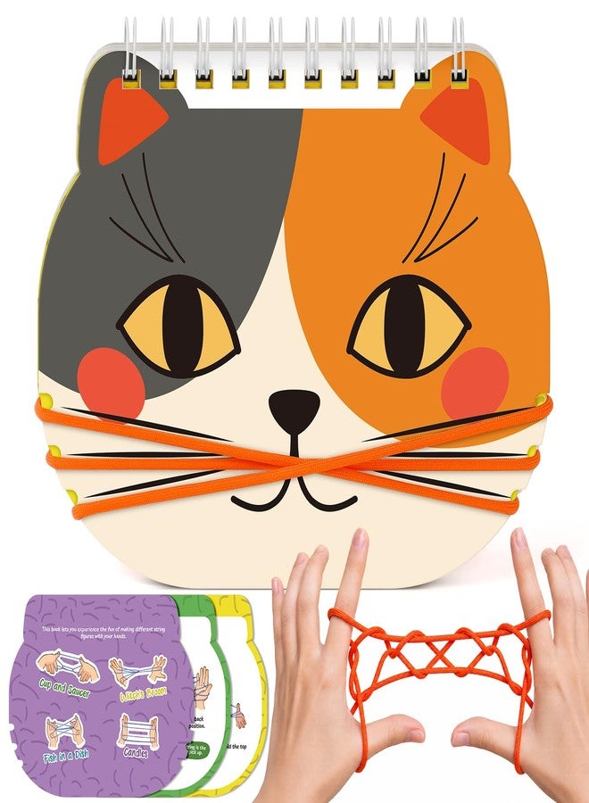 Kasfalci Cradle String Game Kit - Teen Girl Gifts, Birthday Gift for 8 9 10 11 12 Year Old Boys Girls - Road Trip & Travel Toys for Kids Ages 6-12 - Classic Cats Finger String Figures - Image 1