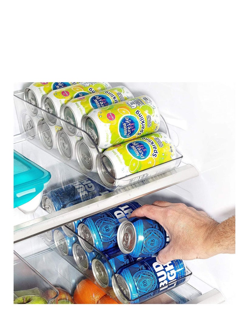 Excefore - 1 Pack Refrigerator Organizer, Bin Pop Soda Can Beverage Holder for Fridge, Freezer, Kitchen, Countertops, Cabinets - Image 1