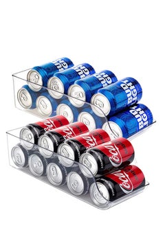 1 Pack Refrigerator Organizer, Bin Pop Soda Can Beverage Holder for Fridge, Freezer, Kitchen, Countertops, Cabinets