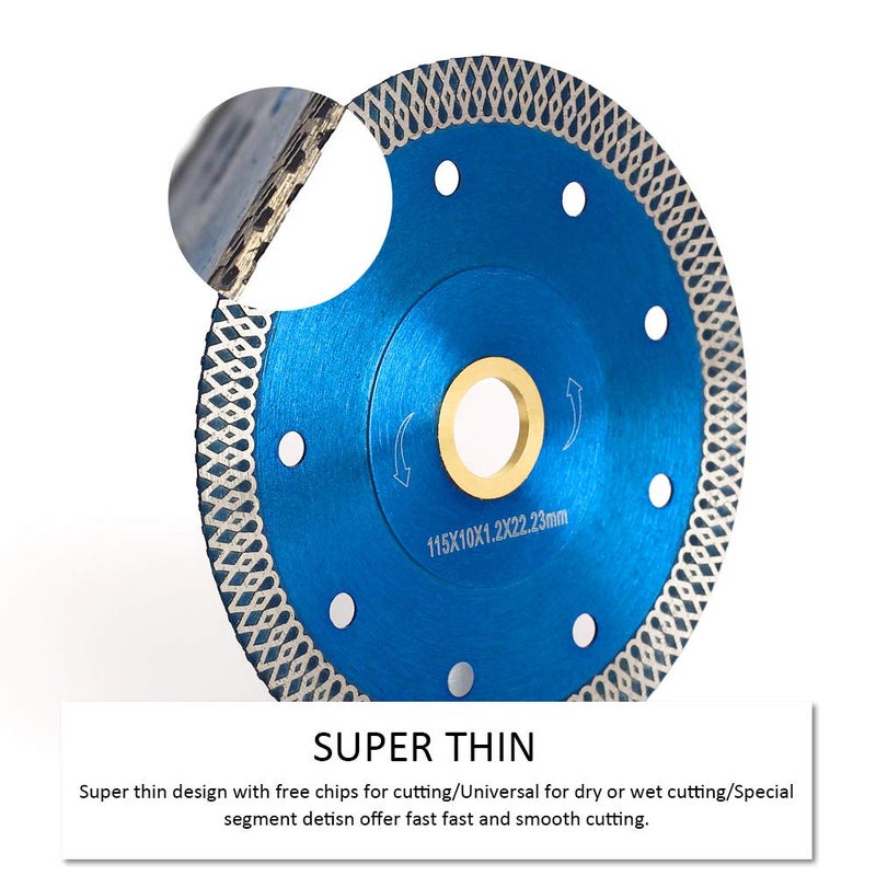 OSCEH 10Pcs/Box Super Thin Diamond Tile Blade 4.5", Porcelain Saw Blade for Cutting Porcelain Tile Granite Marbles - Image 3