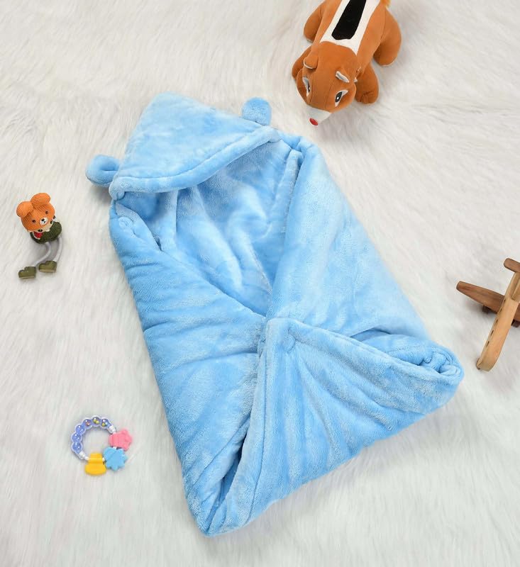 Florida Florida All Season Hooded Baby Blanket Swaddler Wrapper Flannel Soft and Comfortable for New Born Babies - Image 1