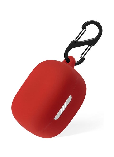 Silicone Case Compatible with JBL Live Pro 2 TWS Protective Cover with Carabiner (Red)