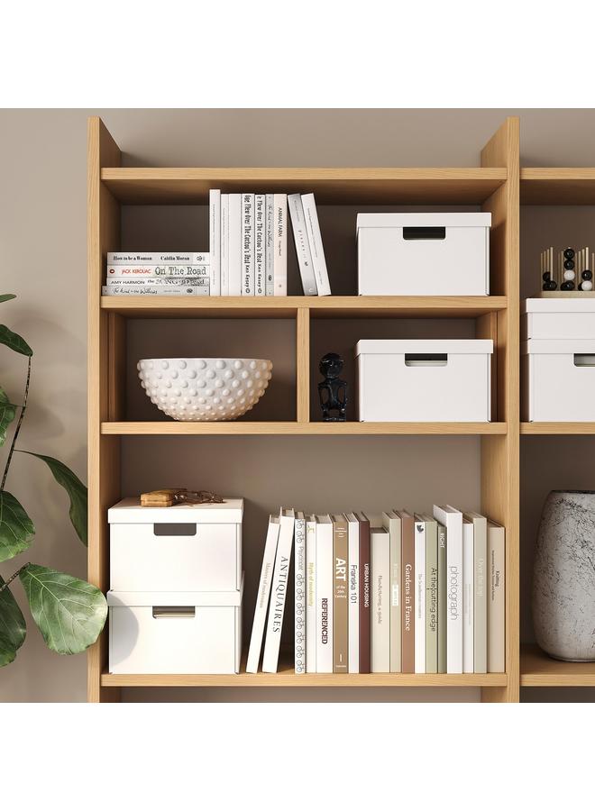 زبون صندوق تخزين مع غطاء، أبيض، 25x35x16 سم - Image 5