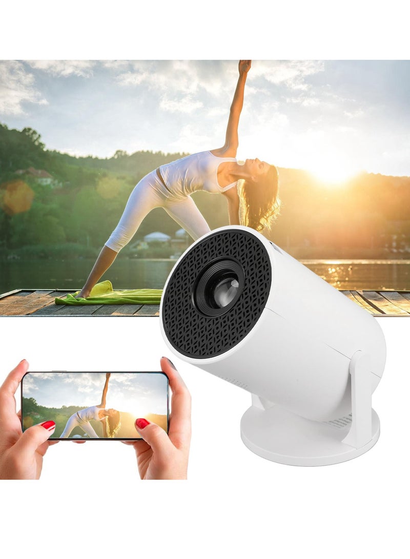Small Projector White Wireless Fidelity 270° Adjustable LED 1080P Portable Movie Projector for Android Phone USB TV Stick Laptop  - Image 1