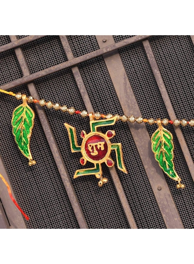 Collectible India Swastik Shubh Labh Metal Toran for Diwali/Toran for Door/toran for Pooja Room Mandir/Main Door Room/Diwali Decoration Items for Home (Size 38 x 3.5 Inch) - Image 2