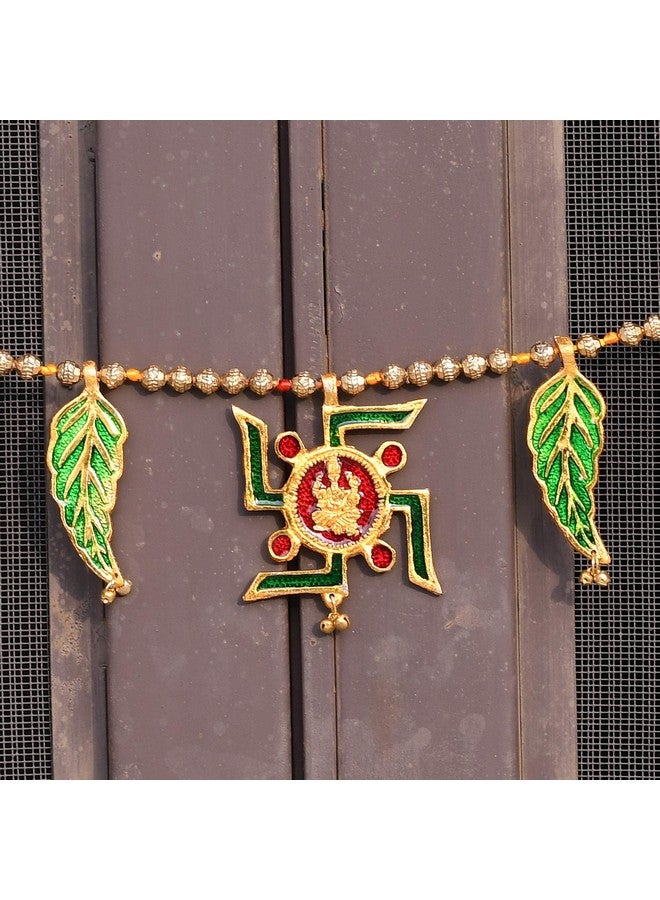 Collectible India Swastik Shubh Labh Metal Toran for Diwali/Toran for Door/toran for Pooja Room Mandir/Main Door Room/Diwali Decoration Items for Home (Size 38 x 3.5 Inch) - Image 4