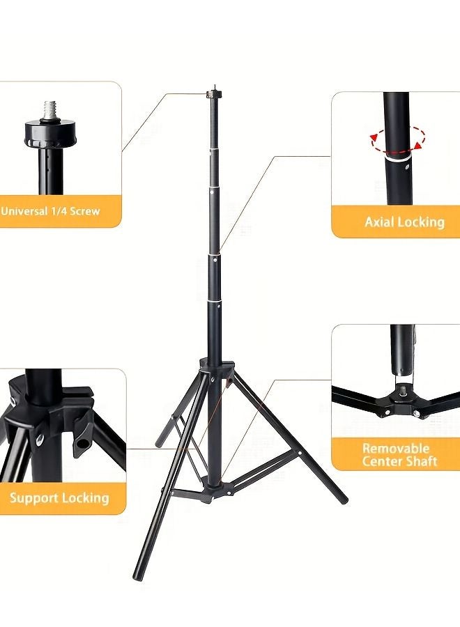 Black Square LED Video Fill Light USB Powered With Retractable Tripod For Studio Outdoor Photography Live Streaming - Image 5
